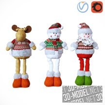 3d-модель Набор детских новогодних игрушек FENGRISE