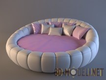 3d-модель Мягкая кровать круглой формы