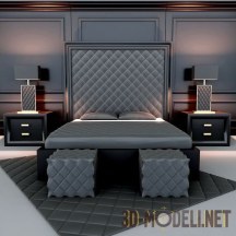 3d-модель Спальня в строгом классическом стиле