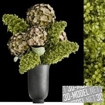 3d-модель Зеленый букет цветов в вазе MENU CYCLADES