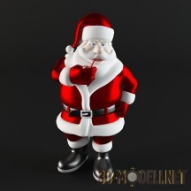 3d-модель Санта-Клаус с трубкой