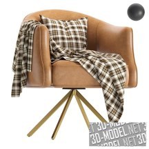 3d-модель Кожаное кресло от Coco Republic