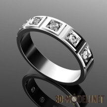 3d-модель Кольцо с рамками и бриллиантами