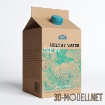 3d-модель Nestle tetra pack Helthy water