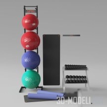 3d-модель Инвентарь для фитнес-зала