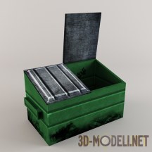 3d-модель Trash container low-poly