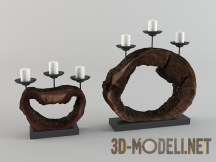 3d-модель Свечи на кольце ствола дерева