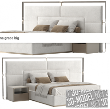 3d-модель Кровать Grace Big от Nella Vetrina с тумбой
