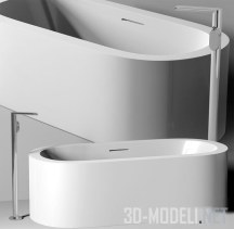 3d-модель Ванна Planit Ooh и смеситель Graff Phase
