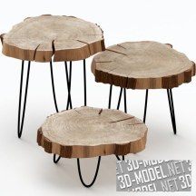 3d-модель Кофейные столики из слэба