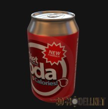 3d-модель Diet soda в банке