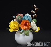 3d-модель Букетик из ярких цветов