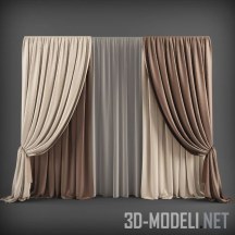 3d-модель Многослойные шторы