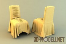 3d-модель Желтый чехол для стула