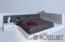 Современная двуспальная кровать от Novamobili