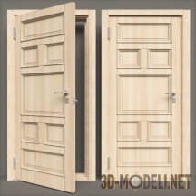 3d-модель Дверь из светлого дерева