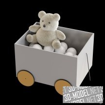 3d-модель Коробка в детскую комнату Emako от IKEA