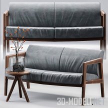 3d-модель Кожаный диван от Thonet