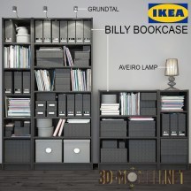 3d-модель Два стеллажа BILLY от IKEA