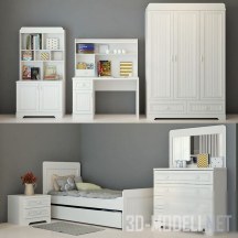 3d-модель Набор мебели White Life Series NewJoy