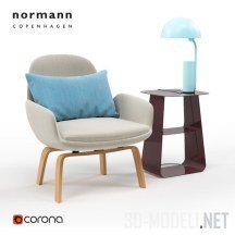 Набор (кресло, стол, лампа) от Normann Copenhagen