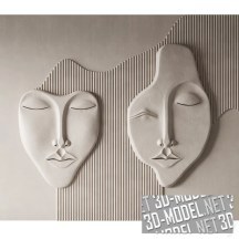 3d-модель Стеновая 3D панель Faces v5 от Mad objects (серия Emotional Odyssey)