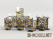 3d-модель Большой набор подсвечников