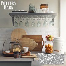 3d-модель Декоративный кухонный набор Pottery Barn