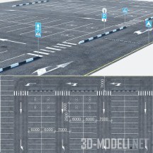 3d-модель Элементы городской парковки
