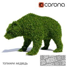 3d-модель Топиари-медведь