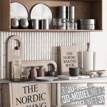 3d-модель Набор для кухни с книгой «The nordic baking book»