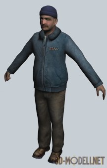 3d-модель Персонаж Одесса Кэббедж из Half-Life 2