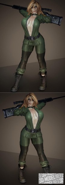 3d-модель Sniper Wolf - женская фигурка