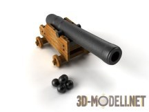 3d-модель Старая пушка
