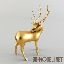 3d-модель Золоченая статуэтка оленя