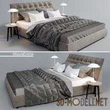 3d-модель Кровать MisuraEmme Sumo и аксессуары