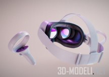 3d-модель Очки виртуальной реальности Oculus Quest 2