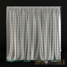 Современные шторы из жемчужно-серого текстиля
