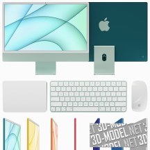 3d-модель Современный моноблок Apple iMac 24 2021