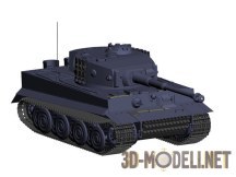 3d-модель Немецкий тяжеловесный танк Panzerkampfwagen VI «Tiger»