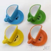 3d-модель Чашки с блюдцем Smilecup от студии Psyho
