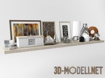 3d-модель Декоративные элементы - часы, картины, статуэтки