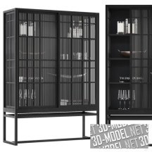 3d-модель Стеллаж Highland Black cabinet от Crate & Barrel