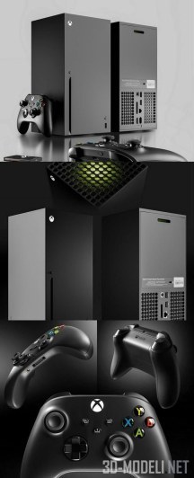3d-модель Игровая консоль Xbox Series X