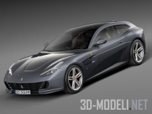 3d-модель Купе Ferrari GTC4 Lusso 2017