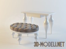 3d-модель Туалетный столик и пуф Palermo от Fratelli Barri