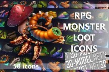 3d-ассет: RPG Monster loot Icons