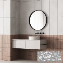 3d-модель Мебель с аксессуарами для ванной