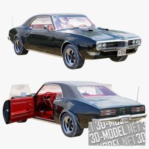 3d-модель Ретро-кар Pontiac firebird 1968