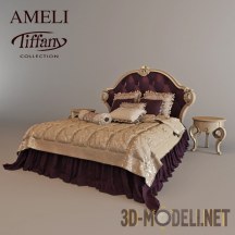 3d-модель Кровать с тумбочками от фабрики AMELI SEDIE